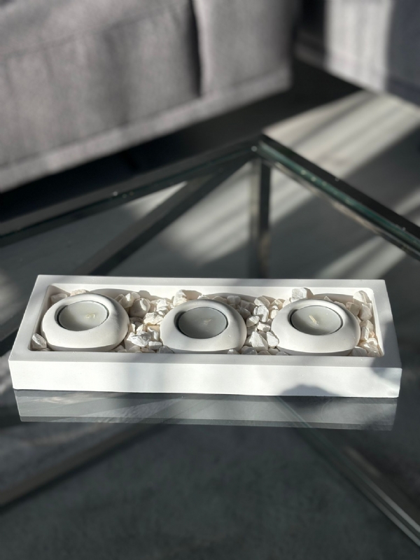 ESS Tabakl 3´l Tealight Beton Mumluk