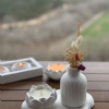 ESS Lotus Tealight Mumluk ve Beton Ta Vazo Seti