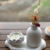 ESS Lotus Tealight Mumluk ve Beton Ta Vazo Seti